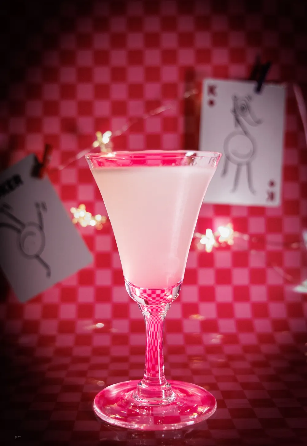 Snaquiri shot in a pink coupe